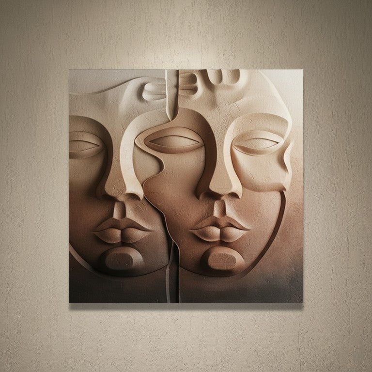 Abstract Dual Face 3D Sculptural Wall Art