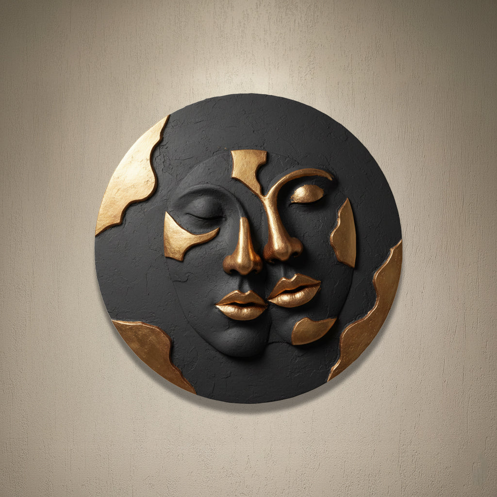 Circular Abstract Face 3D Wall Art