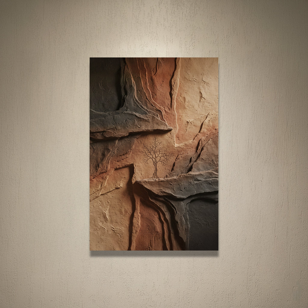 Earthy Textured Landscape Abstract 3D Wall Art