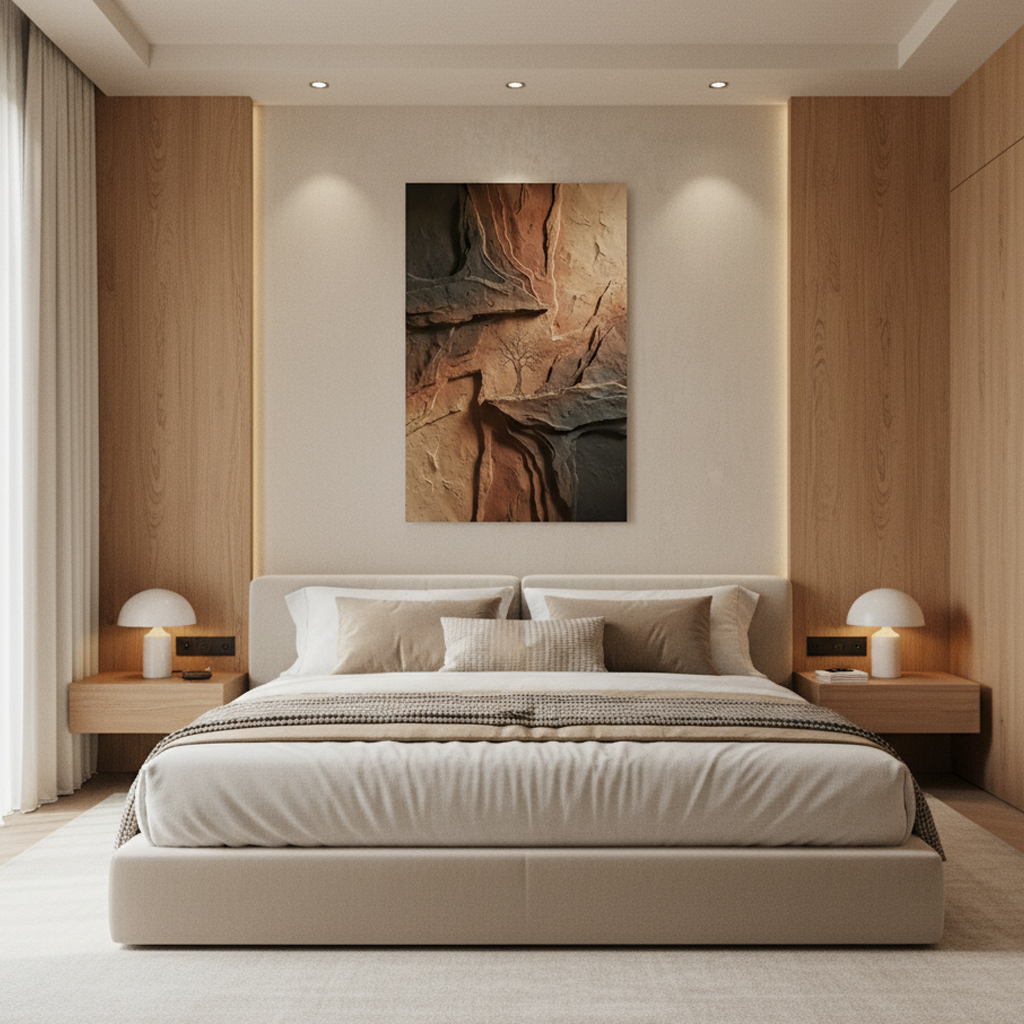 Earthy Textured Landscape Abstract 3D Wall Art