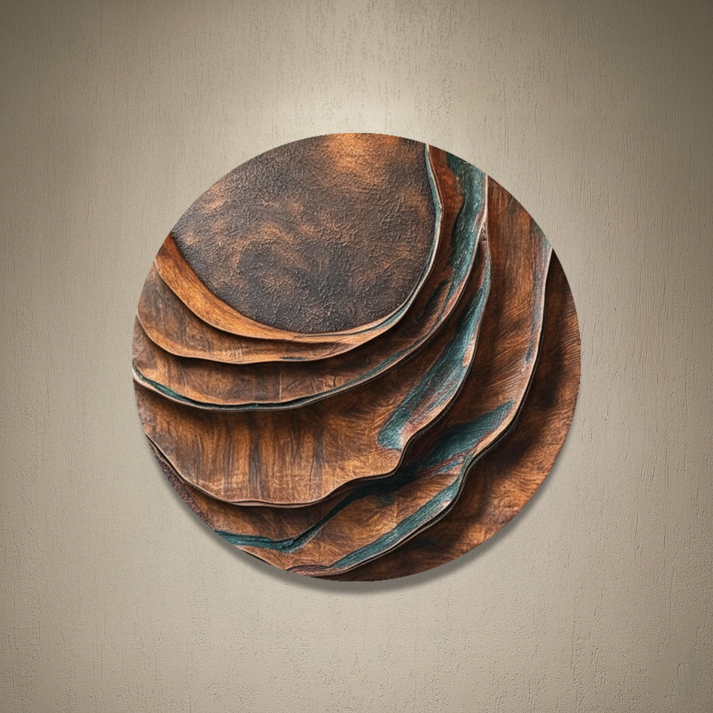 Circular Wooden Wave 3D Wall Art